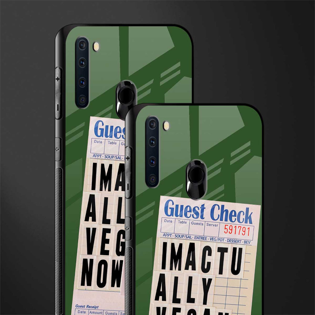 i'm vegan glass case for samsung a21 image-2