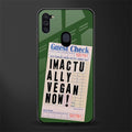 i'm vegan glass case for samsung a11 image