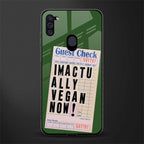 i'm vegan glass case for samsung a11 image