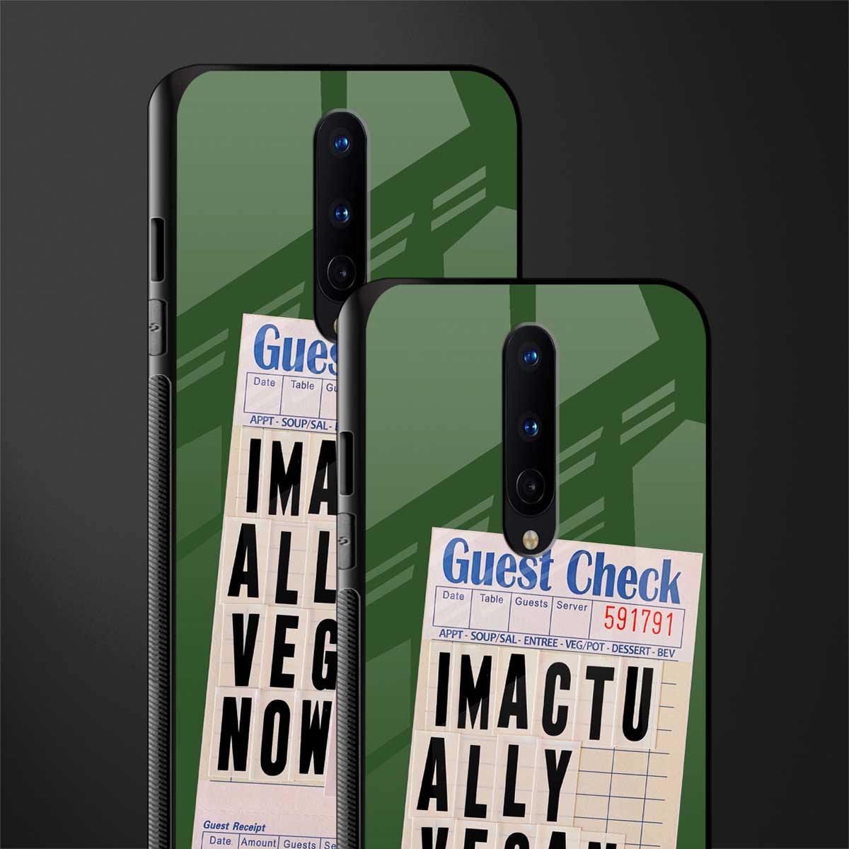 i'm vegan glass case for oneplus 8 image-2