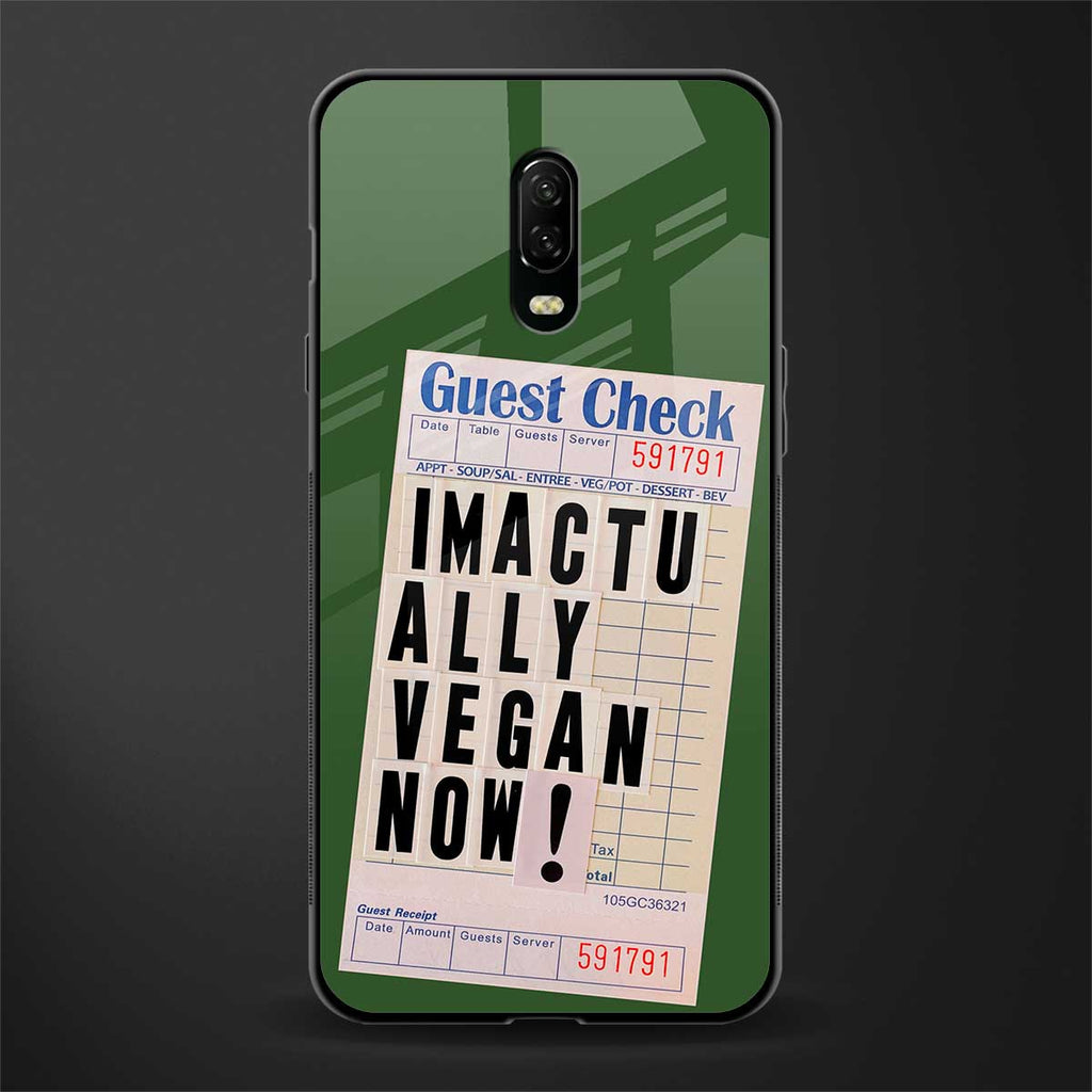 i'm vegan glass case for oneplus 6t image
