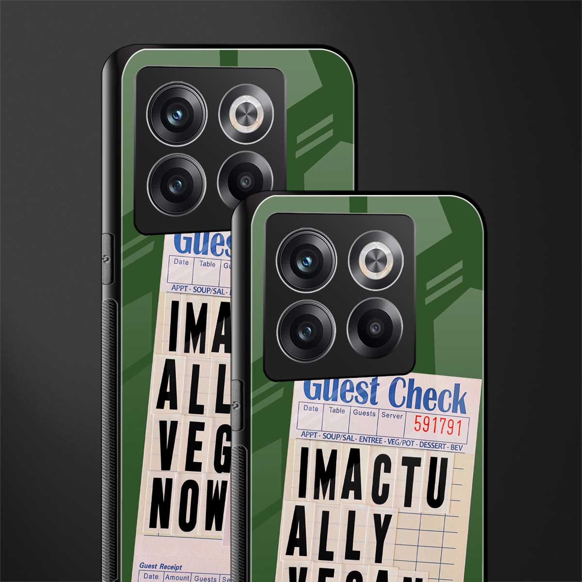 i'm vegan back phone cover | glass case for oneplus 10t