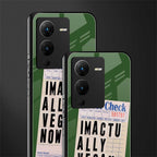 i'm vegan back phone cover | glass case for vivo v25 pro 5g