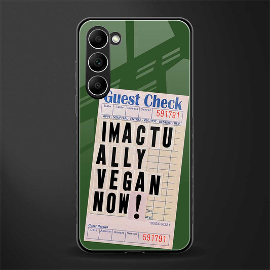i'm vegan glass case for phone case | glass case for samsung galaxy s23 plus