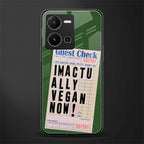 i'm vegan back phone cover | glass case for vivo y35 4g