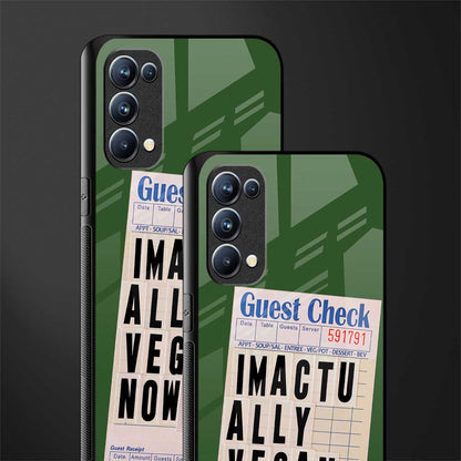 i'm vegan back phone cover | glass case for oppo reno 5