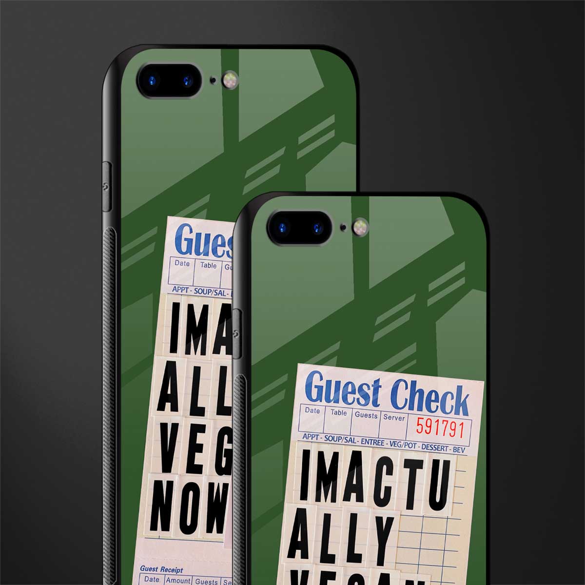 i'm vegan glass case for iphone 7 plus image-2