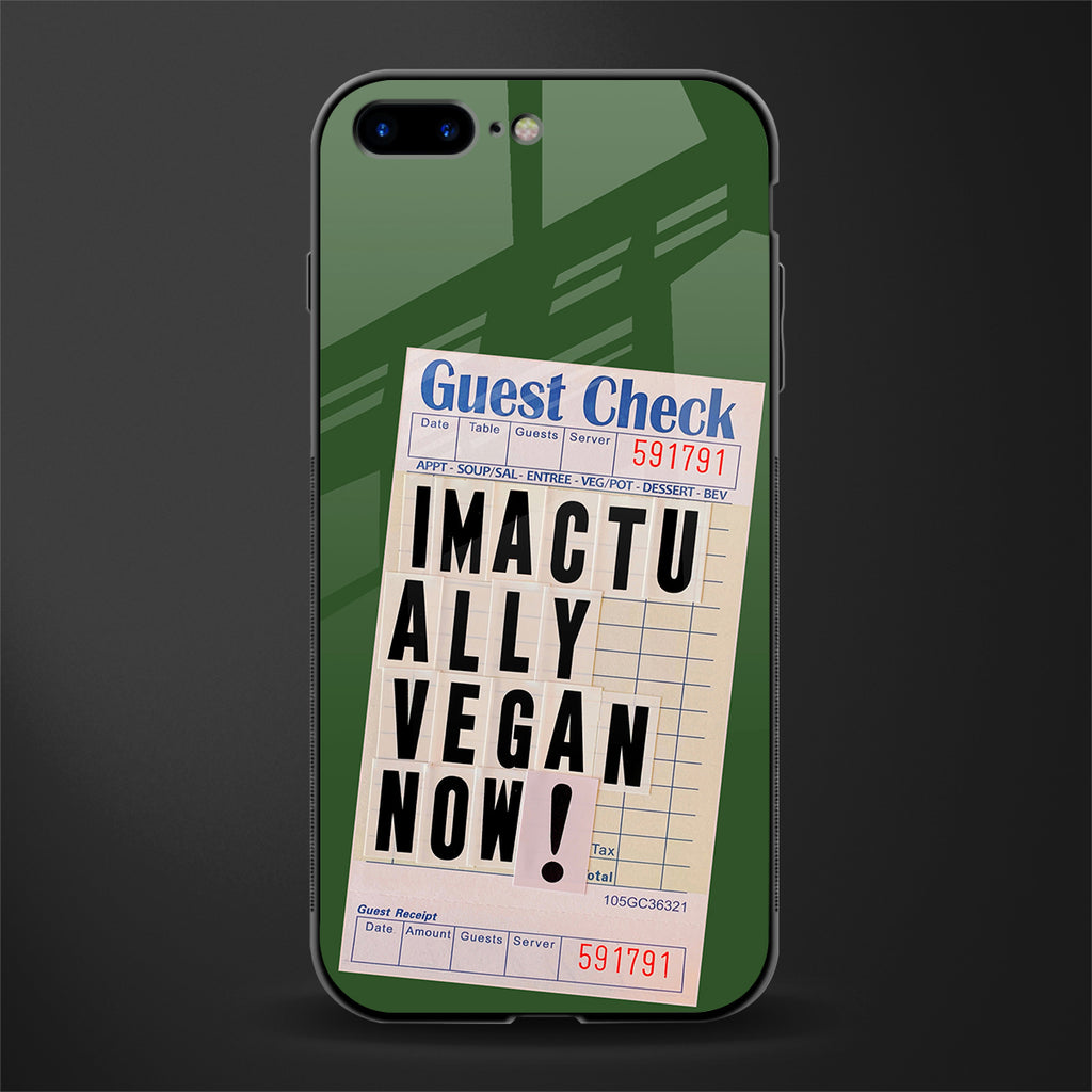 i'm vegan glass case for iphone 8 plus image