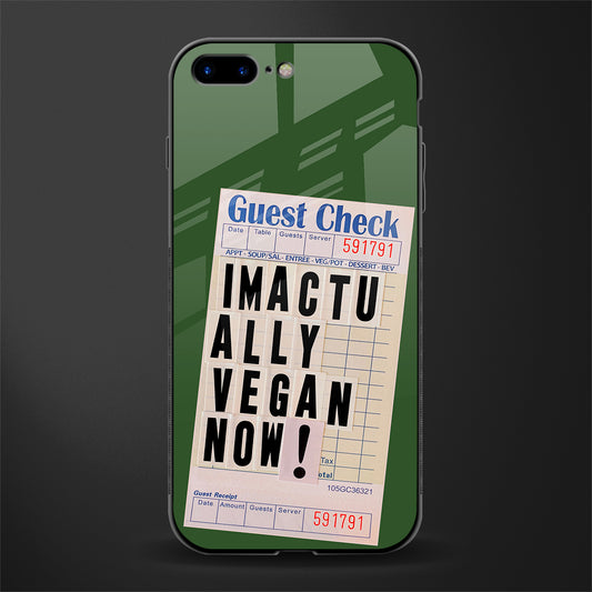 i'm vegan glass case for iphone 8 plus image