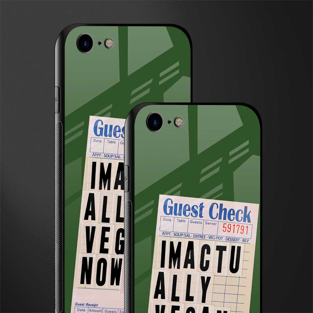 i'm vegan glass case for iphone 7 image-2
