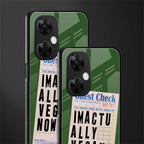 i'm vegan back phone cover | glass case for oneplus nord ce 3 lite