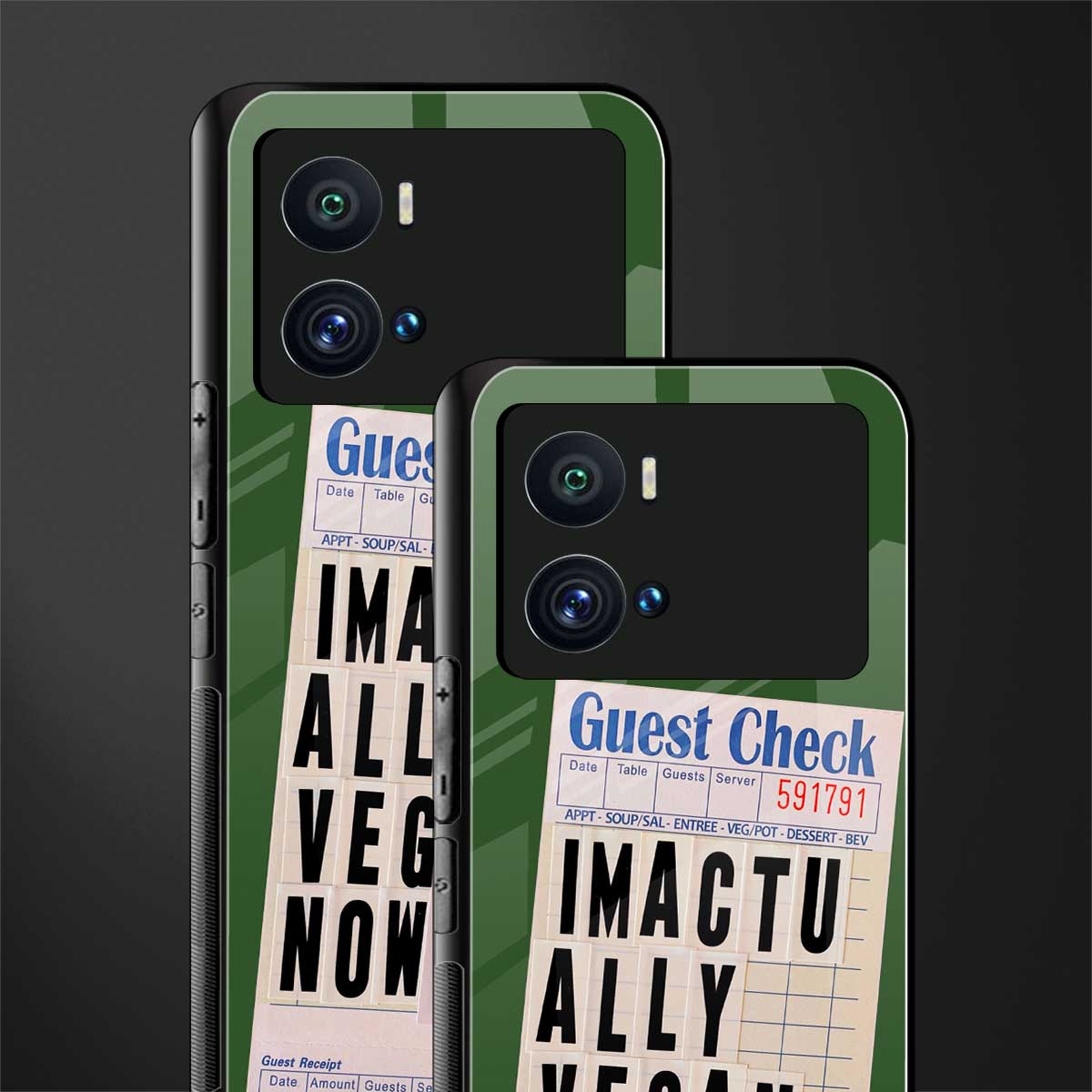 i'm vegan back phone cover | glass case for iQOO 9 Pro