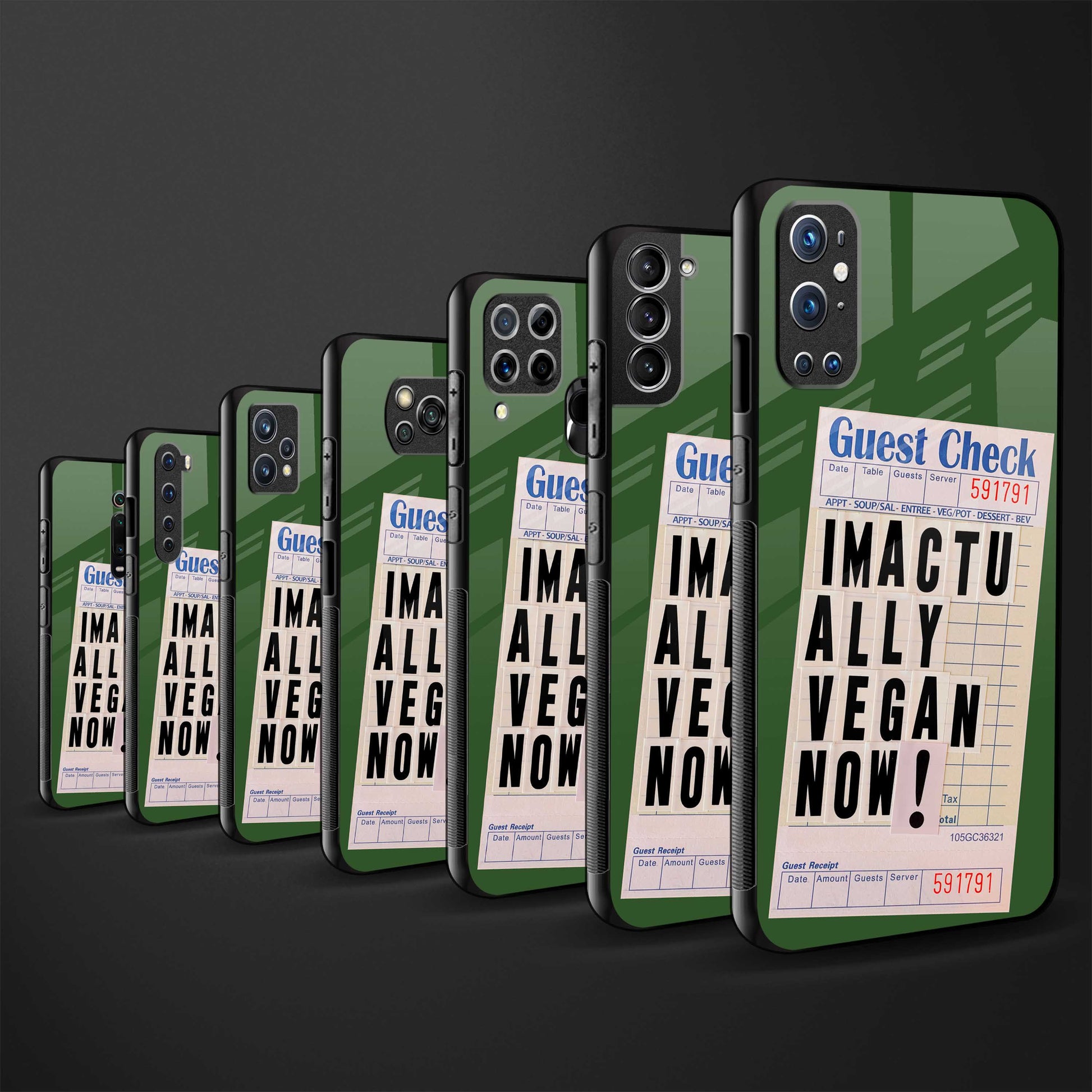 i'm vegan glass case for vivo u20 image-3