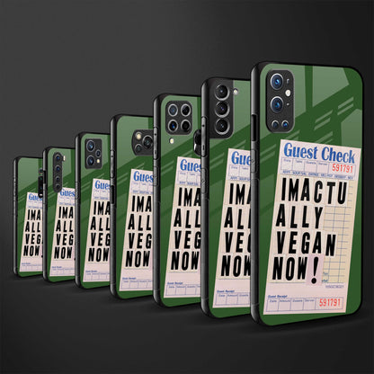 i'm vegan back phone cover | glass case for vivo y73