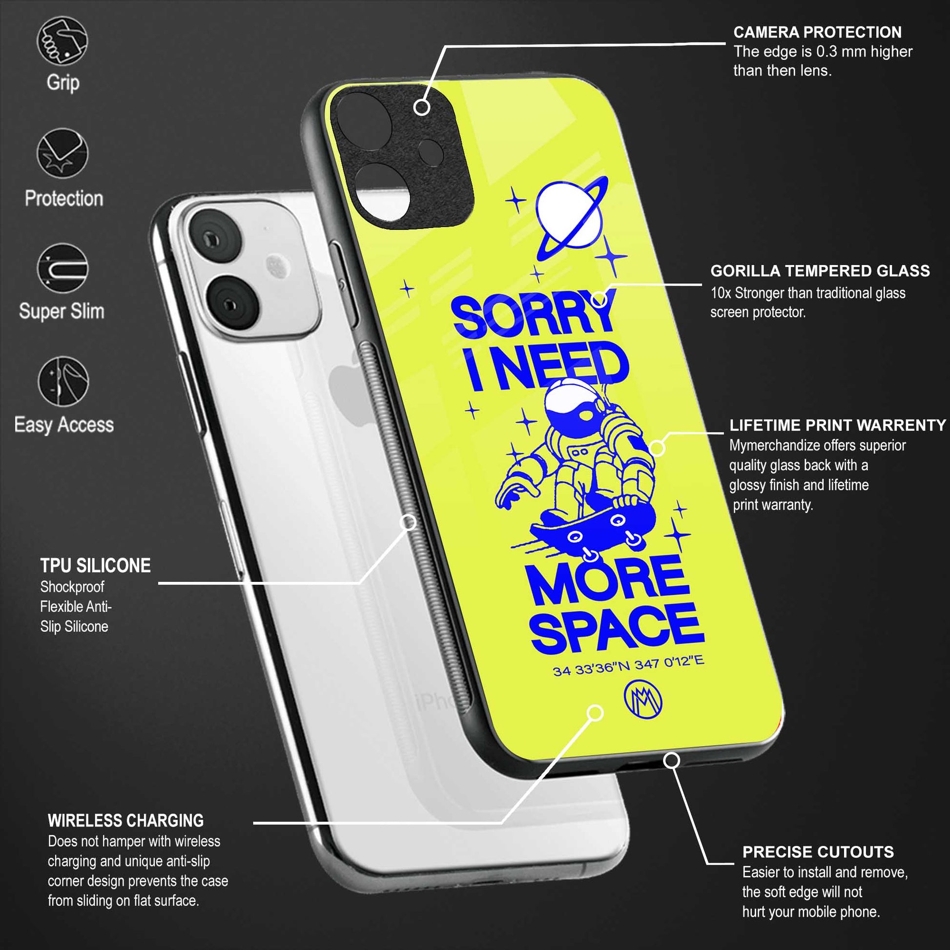 i need more space back phone cover | glass case for vivo t1 44w 4g