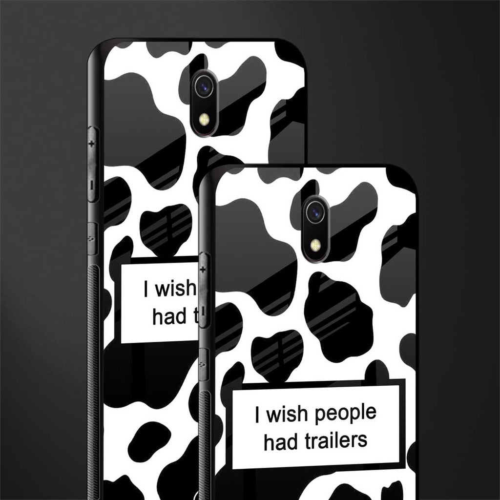 i wish people had trailers glass case for redmi 8a image-2