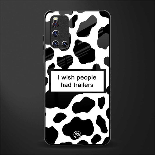 i wish people had trailers glass case for vivo v19 image