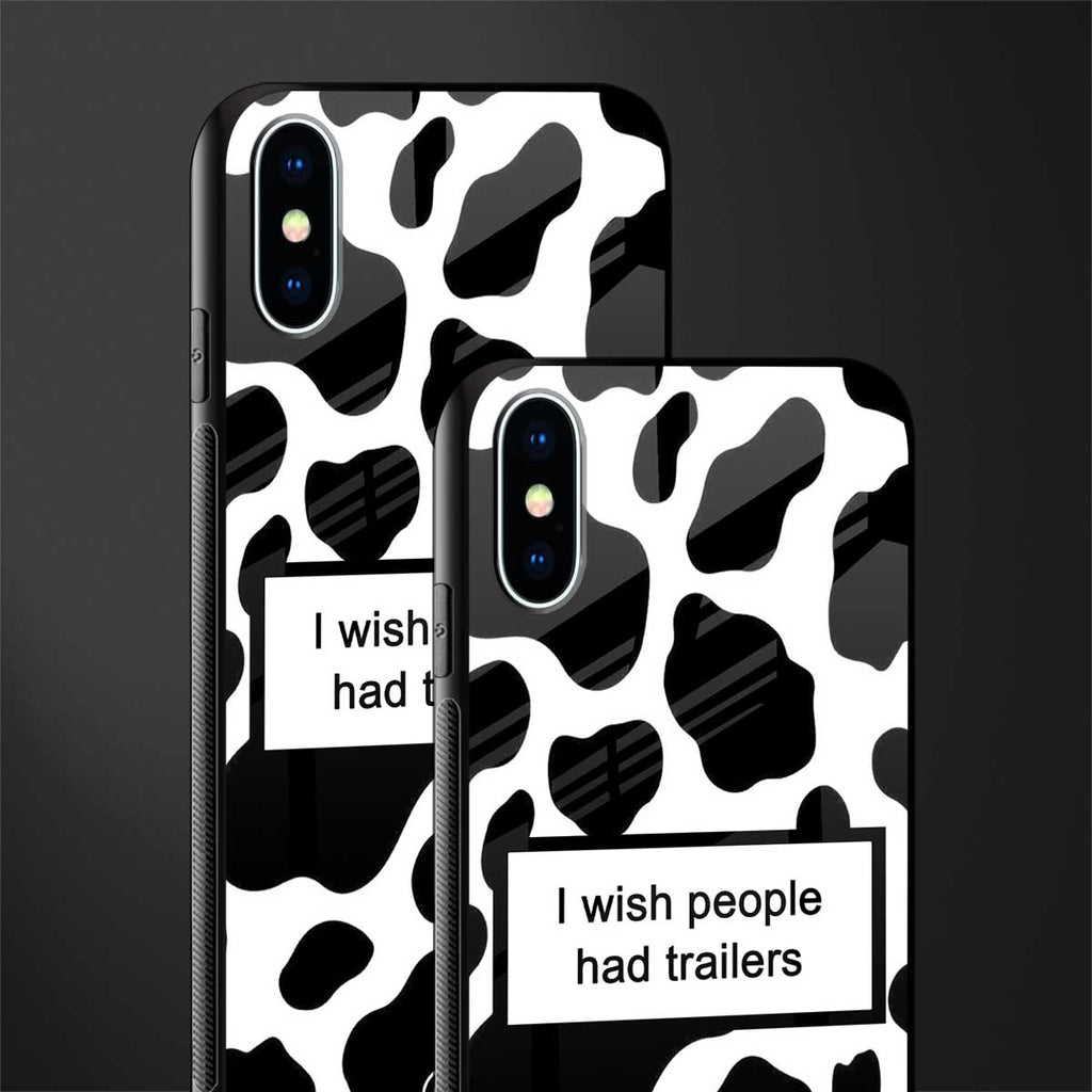i wish people had trailers glass case for iphone xs image-2