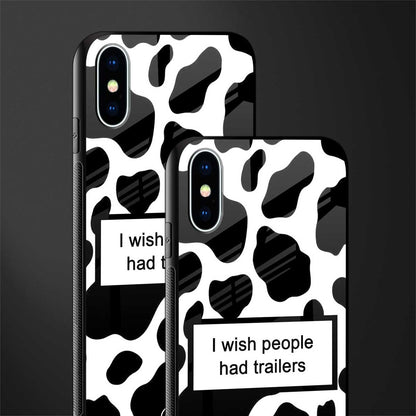 i wish people had trailers glass case for iphone xs image-2