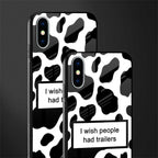 i wish people had trailers glass case for iphone x image-2