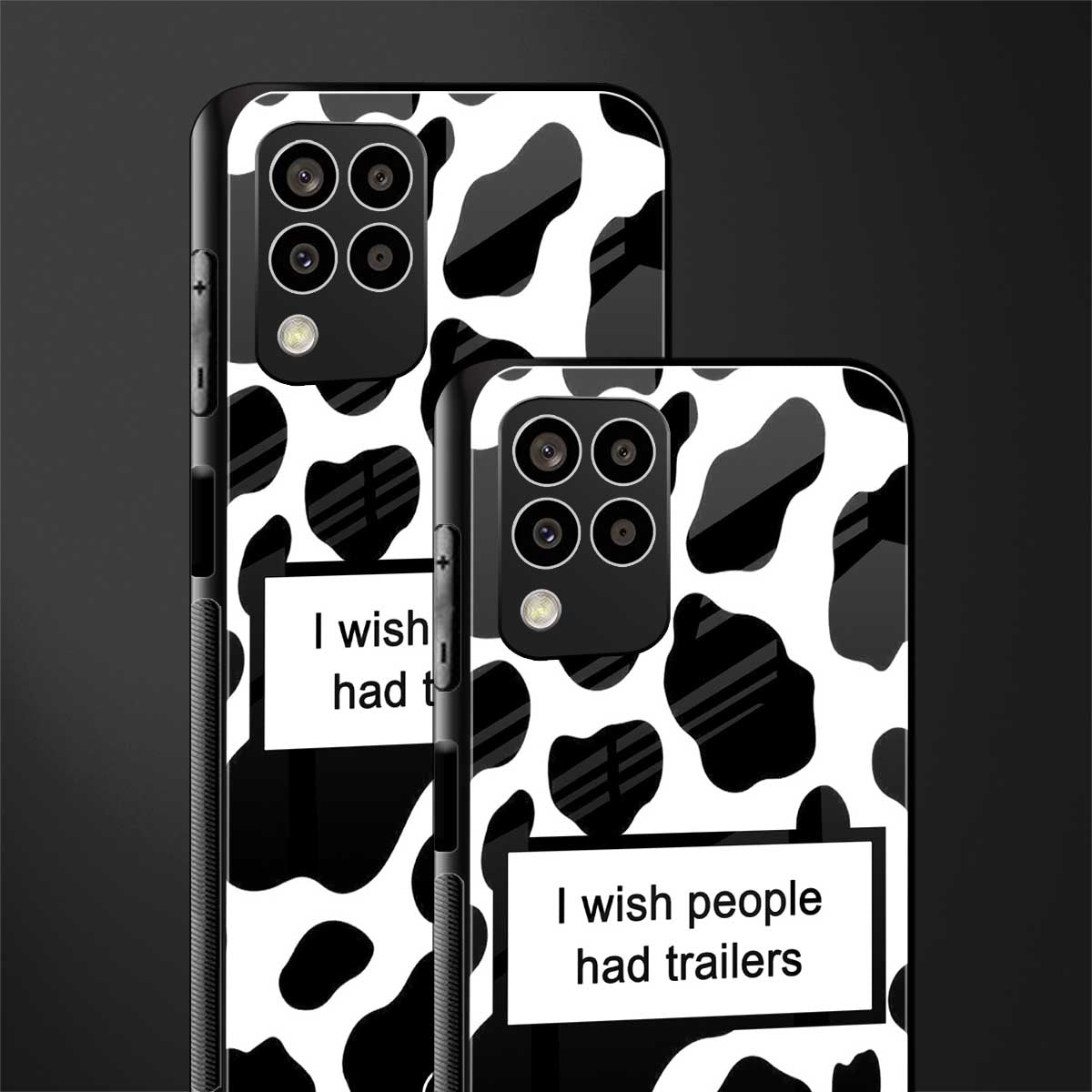 i wish people had trailers back phone cover | glass case for samsung galaxy m33 5g