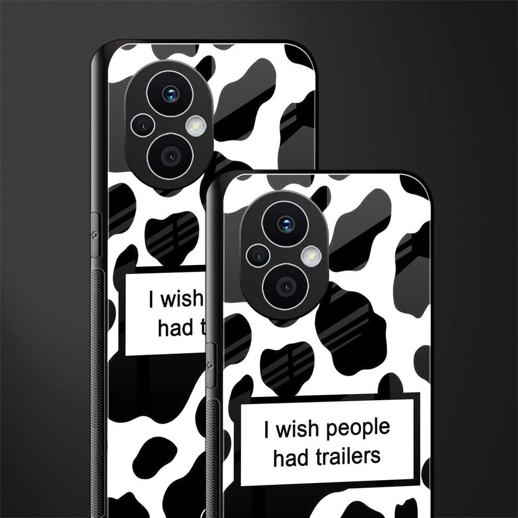 i wish people had trailers back phone cover | glass case for oppo f21 pro 5g