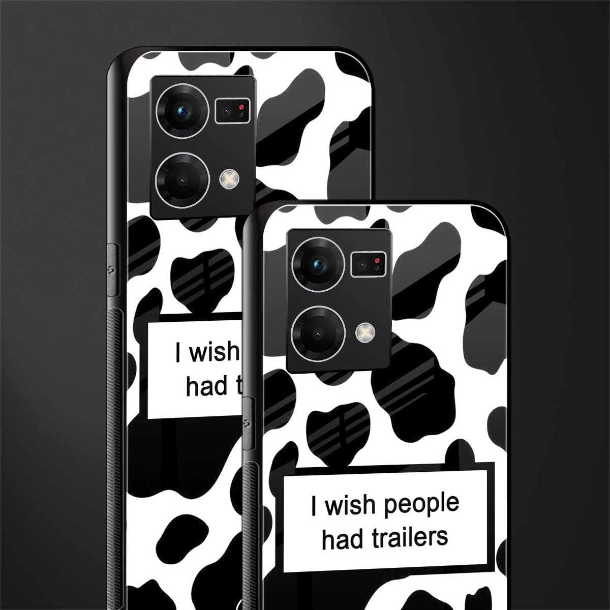 i wish people had trailers back phone cover | glass case for oppo f21 pro 4g
