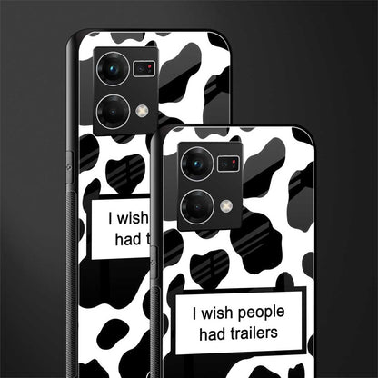 i wish people had trailers back phone cover | glass case for oppo f21 pro 4g