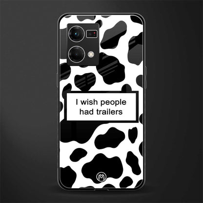 i wish people had trailers back phone cover | glass case for oppo f21 pro 4g
