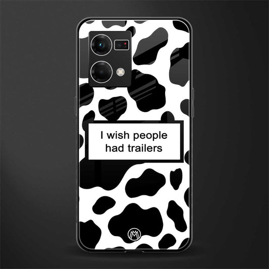 i wish people had trailers back phone cover | glass case for oppo f21 pro 4g