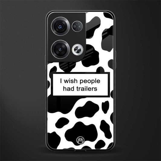 i wish people had trailers back phone cover | glass case for oppo reno 8