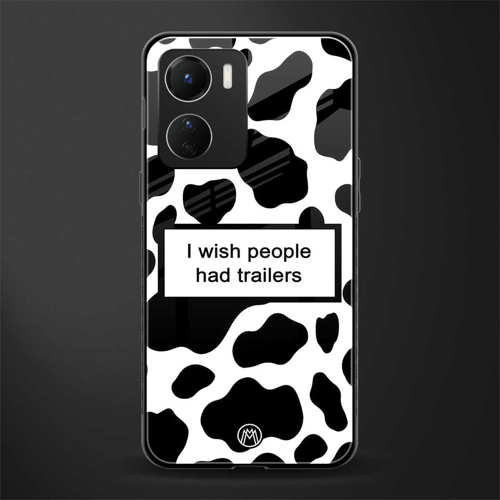 i wish people had trailers back phone cover | glass case for vivo y16