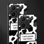 i wish people had trailers back phone cover | glass case for vivo y35 4g