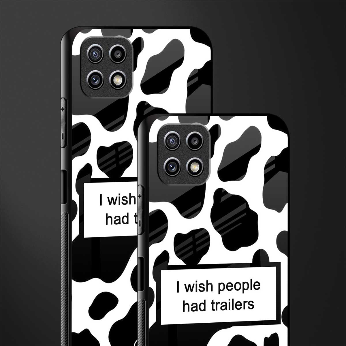 i wish people had trailers back phone cover | glass case for samsung galaxy f42