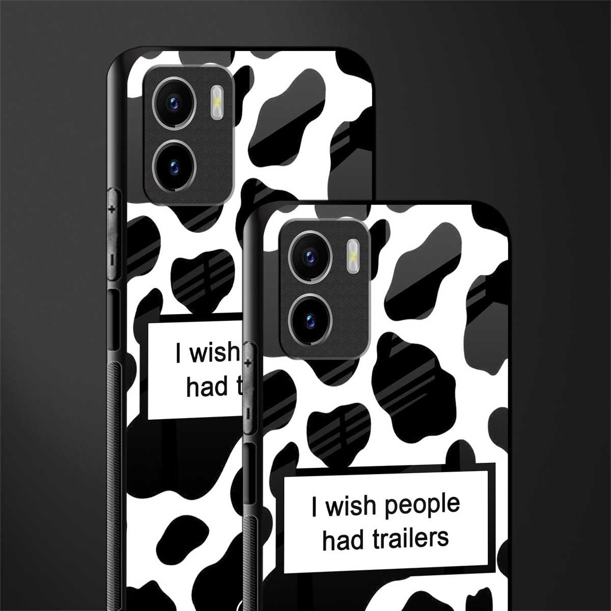 i wish people had trailers back phone cover | glass case for vivo y72