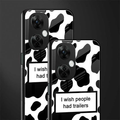 i wish people had trailers back phone cover | glass case for oneplus nord ce 3 lite