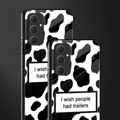 i wish people had trailers back phone cover | glass case for samsung galaxy a54 5g