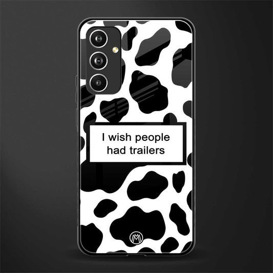 i wish people had trailers back phone cover | glass case for samsung galaxy a54 5g
