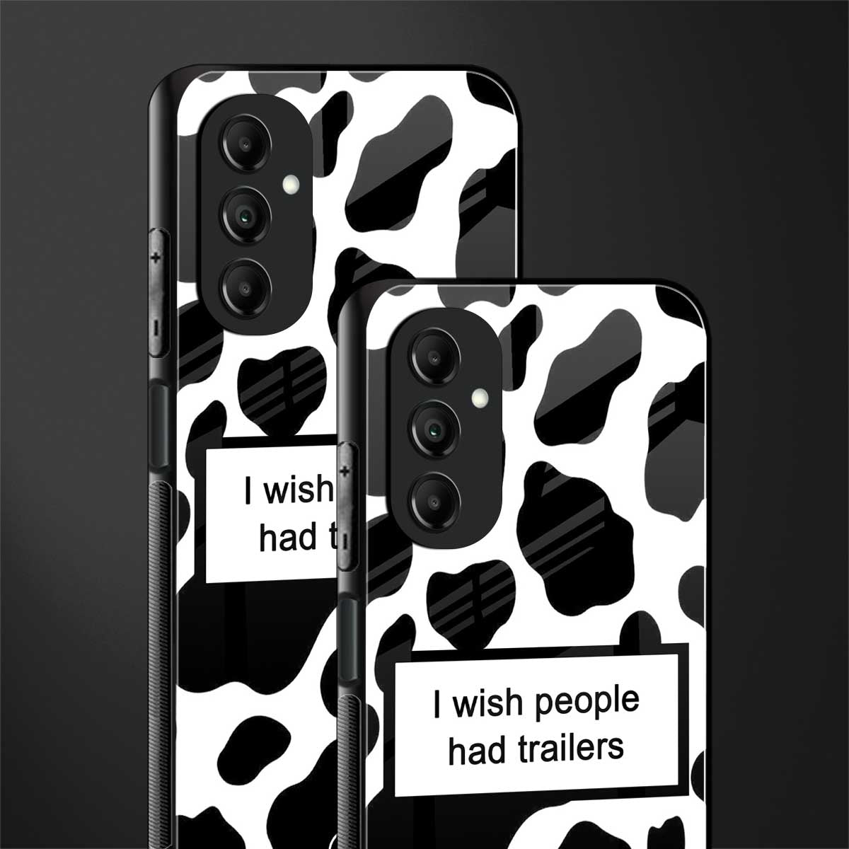 i wish people had trailers back phone cover | glass case for samsung galaxy a14 5g