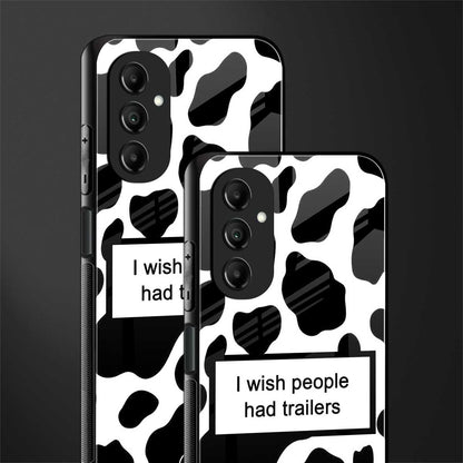 i wish people had trailers back phone cover | glass case for samsung galaxy a14 5g