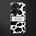 i wish people had trailers back phone cover | glass case for vivo t1 44w 4g