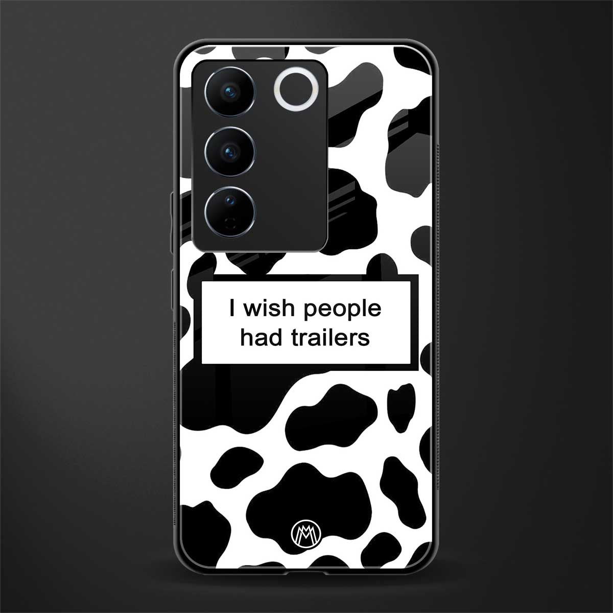 i wish people had trailers back phone cover | glass case for vivo v27 pro 5g