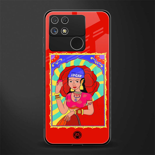 idgaf queen back phone cover | glass case for realme narzo 50a