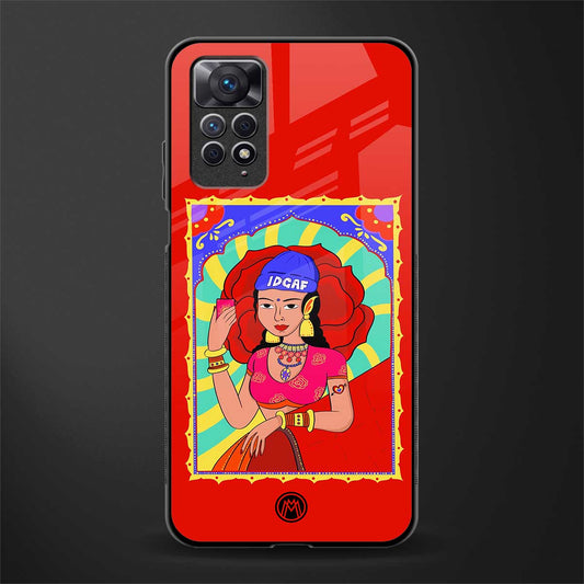 idgaf queen back phone cover | glass case for redmi note 11 pro plus 4g/5g