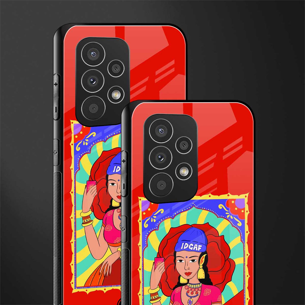 idgaf queen back phone cover | glass case for samsung galaxy a53 5g