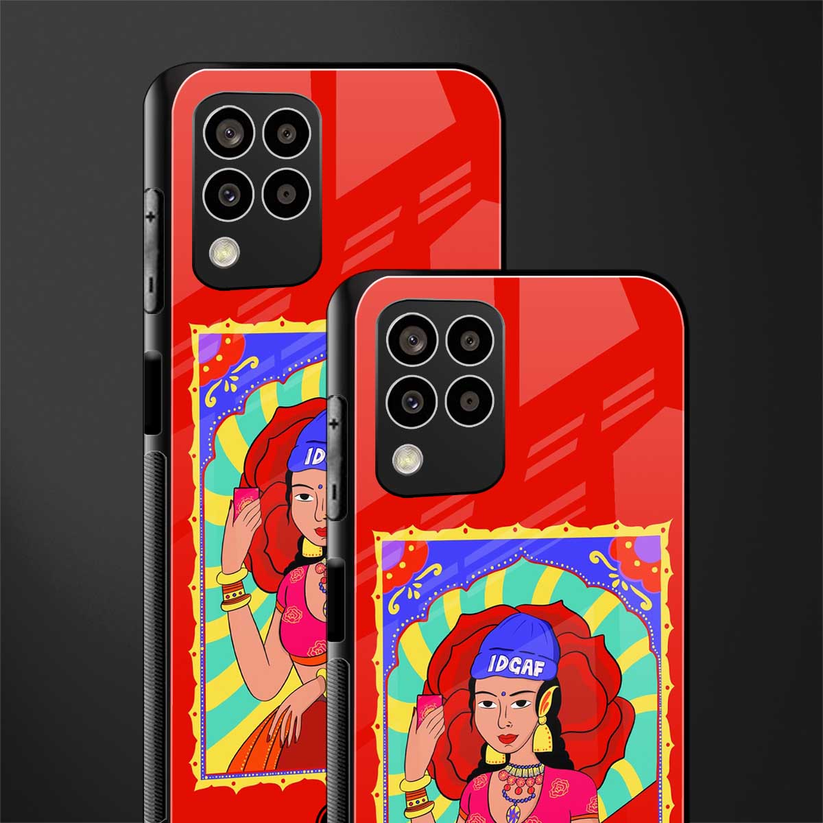 idgaf queen back phone cover | glass case for samsung galaxy m33 5g