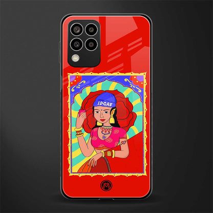 idgaf queen back phone cover | glass case for samsung galaxy m33 5g