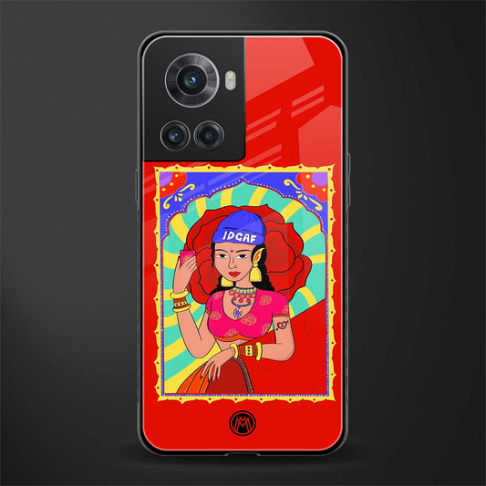 idgaf queen back phone cover | glass case for oneplus 10r 5g