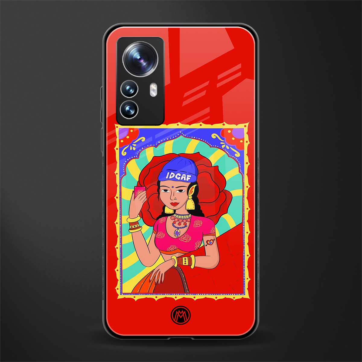 idgaf queen back phone cover | glass case for xiaomi 12 pro