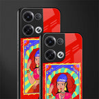 idgaf queen back phone cover | glass case for oppo reno 8